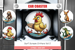Car Coaster Surf Scream Critters Product Image 1