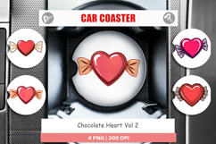 Car Coaster Chocolate Heart Product Image 1