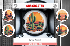Car Coaster Retro Desert Vibes Product Image 1