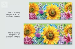 Summer Vibes mug PNG sublimation. 11 & 15 oz mug wrap Product Image 2