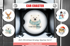 Car Coaster Anti Christmas Grumpy Quotes Product Image 1