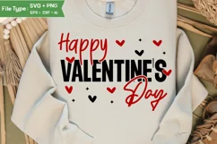 Happy Valentine's Day SVG | Valentine Quote SVG PNG Product Image 1