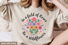In a field of roses be PNG, Vintage Flowers Sublimati Product Image 2