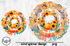 Pumpkins and sunflower, fall wind spinner Product Image 1
