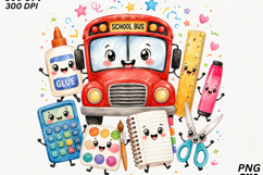 Kawaii School Supplies Design SVG Product Image 2