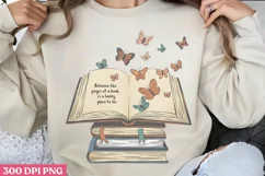 Between the pages of a lovely place to be PNG, Reading Books Product Image 1