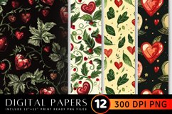 Hollys Hearts Digital Paper Backgrounds Product Image 1