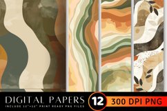 Earthy Colors Digital Paper Backgrounds Product Image 1