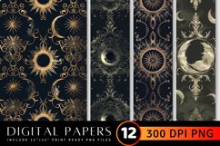 Eclipse Damask Digital Paper Backgrounds Product Image 1
