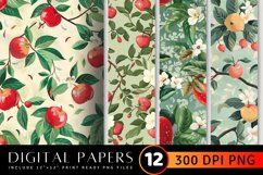 Cottage core Apple Garden Digital Paper Product Image 1