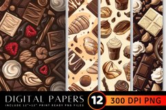 Cold Chocolate Digital Paper Backgrounds Product Image 1