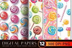 Candy Pop Digital Paper Backgrounds Product Image 1
