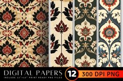 Ottoman Elegance Digital Paper Backgrounds Product Image 1