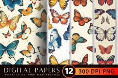 Gales Butterflies Digital Paper Backgrounds Product Image 1