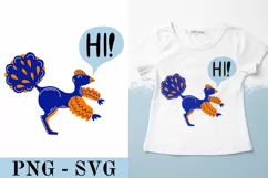 Hello, hi svg. Dinosaur SVG. Kids Sublimation PNG Product Image 1