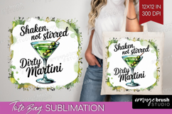 Dirty Martini Cocktail Tote Bag Summer Drink Tote Bag PNG Product Image 1