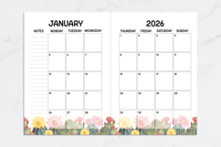 MONTHLY PLANNER 2026 CACTUS - A5 Product Image 3