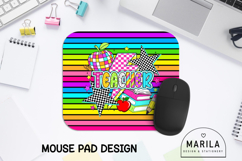 Teacher vibes Mouse Pad Printable Colorful Design Product Image 1