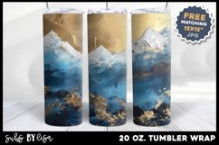 Wall Art Printable JPG &amp; 20 oz Tumbler Wrap Mountains Product Image 2