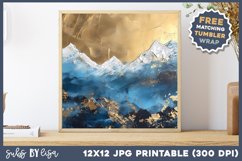 Wall Art Printable JPG &amp; 20 oz Tumbler Wrap Mountains Product Image 1