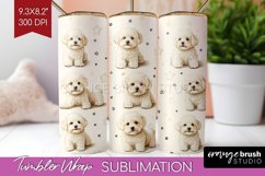 Cute Dogs Tumbler Wrap - Puppy Tumbler PNG Sublimation Product Image 1