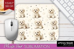 Cute Dogs Mouse Pad Sublimation - Puppy Mousepad PNG Product Image 1