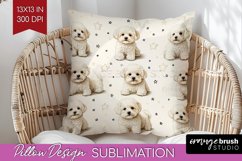 Cute Dogs Pillow Sublimation - Puppy Pillow Cover PNG Product Image 1