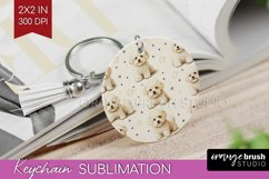 Cute Dogs Keychain PNG - Puppy Keychain Sublimation Product Image 1
