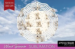 Cute Dogs Wind Spinner Sublimation PNG - Puppy Round Product Image 1