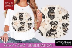 Cute Dogs Round Tshirt Background - Puppy PNG Sublimation Product Image 1