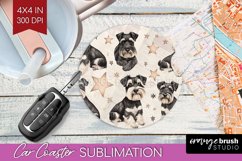 Cute Dogs Car Coaster - Puppy Coaster PNG Sublimation Product Image 1