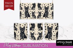 Cute Dogs Mug Wrap - Puppy Mug PNG Sublimation Product Image 1