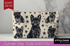 Cute Dogs Cosmetic Bag - Puppy Makeup Bag PNG Sublimation Product Image 1