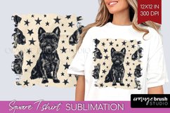 Cute Dogs Square Tshirt Background - Puppy PNG Sublimation Product Image 1