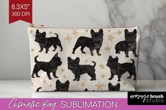 Cute Dogs Cosmetic Bag - Puppy Makeup Bag PNG Sublimation Product Image 1