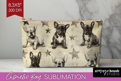 Cute Dogs Cosmetic Bag - Puppy Makeup Bag PNG Sublimation Product Image 1