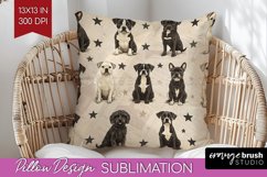 Cute Dogs Pillow Sublimation - Puppy Pillow Cover PNG Product Image 1