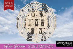 Cute Dogs Wind Spinner Sublimation PNG - Puppy Round Product Image 1