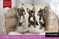Cute Dogs Pillow Sublimation - Puppy Pillow Cover PNG Product Image 1