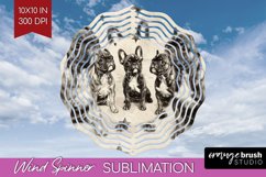 Cute Dogs Wind Spinner Sublimation PNG - Puppy Round Product Image 1