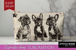 Cute Dogs Cosmetic Bag - Puppy Makeup Bag PNG Sublimation Product Image 1