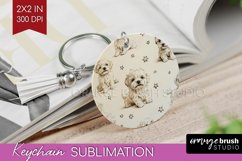Cute Dogs Keychain PNG - Puppy Keychain Sublimation Product Image 1