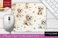 Cute Dogs Mouse Pad Sublimation - Puppy Mousepad PNG Product Image 1