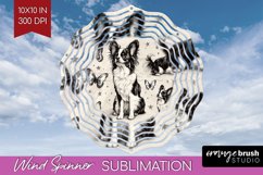 Cute Dogs Wind Spinner Sublimation PNG - Puppy Round Product Image 1