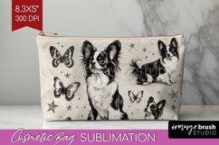 Cute Dogs Cosmetic Bag - Puppy Makeup Bag PNG Sublimation Product Image 1