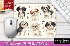 Cute Dogs Mouse Pad Sublimation - Puppy Mousepad PNG Product Image 1