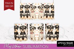 Cute Dogs Mug Wrap - Puppy Mug PNG Sublimation Product Image 1