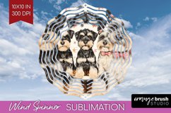 Cute Dogs Wind Spinner Sublimation PNG - Puppy Round Product Image 1