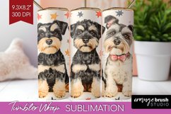Cute Dogs Tumbler Wrap - Puppy Tumbler PNG Sublimation Product Image 1