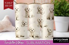 Cute Dogs Tumbler Wrap - Puppy Tumbler PNG Sublimation Product Image 1